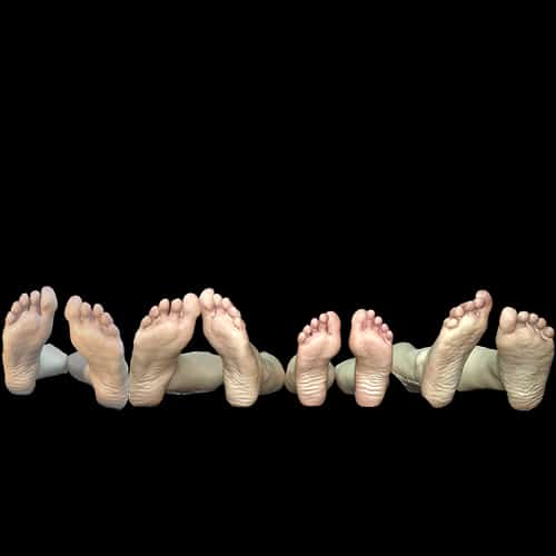 4PR. MORGUE FEET-NO ADDED FINISH