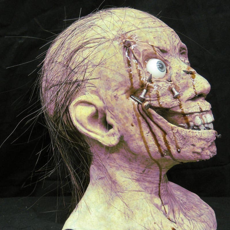 CORPSE NAILED HEAD-w/HAIR