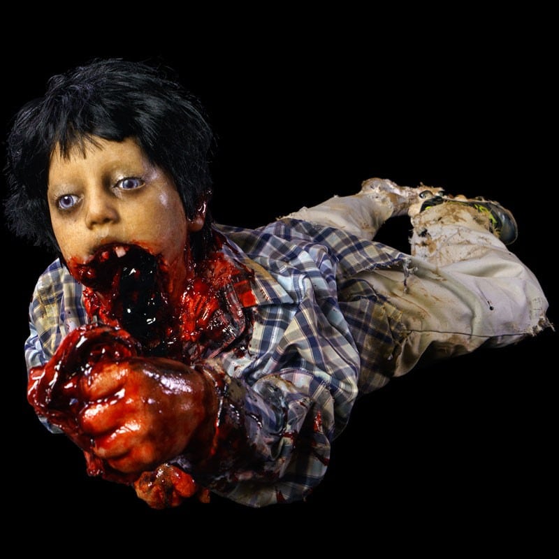 CRAWLING KID W/ SEVERED LEG AND GUTS