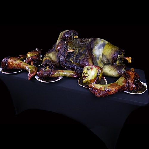 FROG BANQUET ROT W/PLATES FOR 6