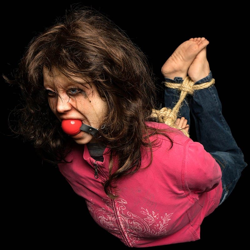 HOGTIED FEMALE GAG