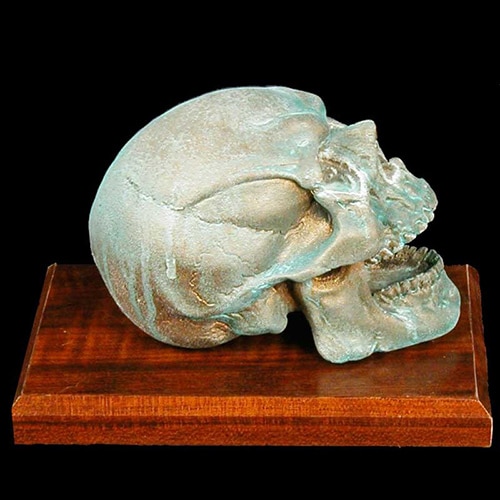 LARGE SKULL HAUNT AWARD-BRONZE PATINA FINISH