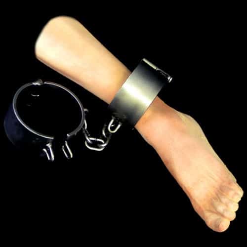MANACLES-FEET – polished steel or black paint