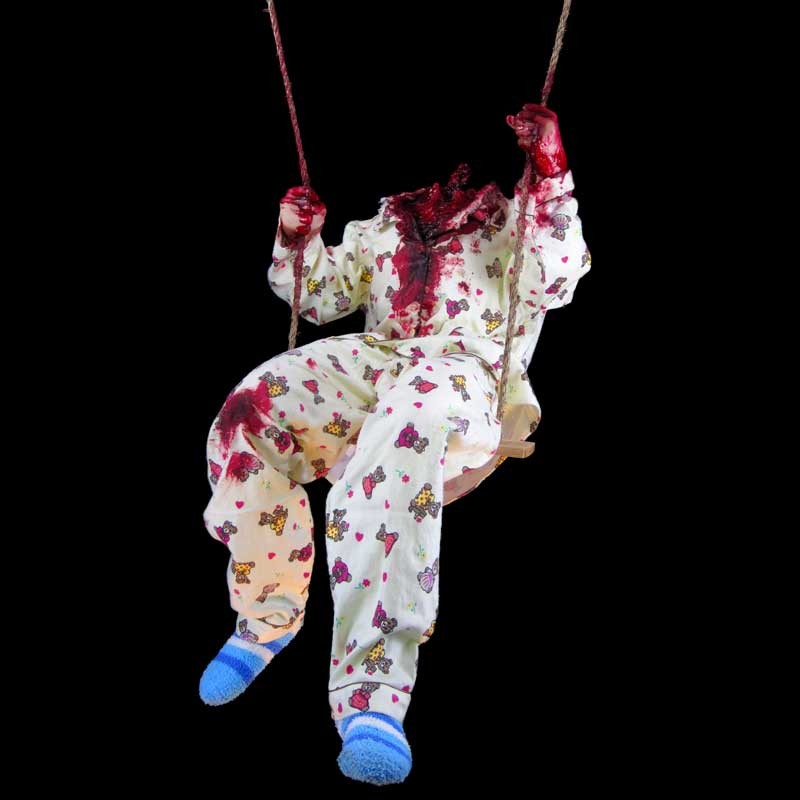 BLOODY DECAPITATED KID ON A SWING