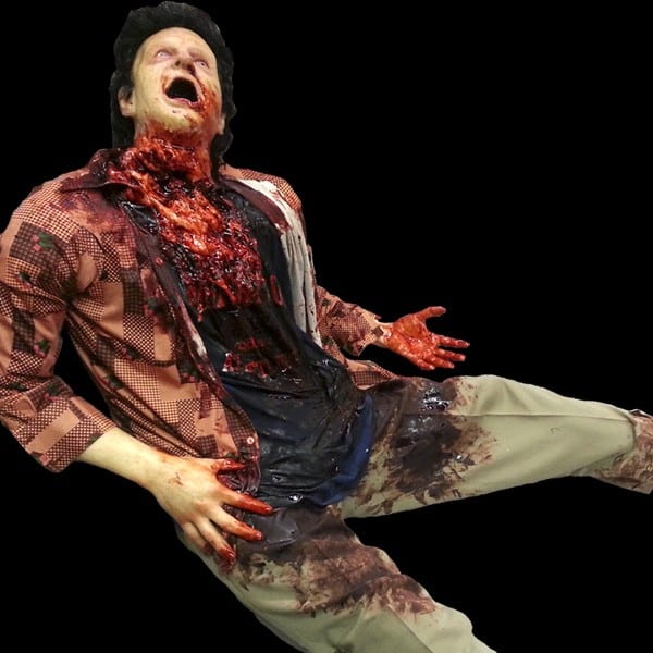SCREAM DEATH BODY CHARACTER WITH RIPPED TORSO IN SITTING POSITION