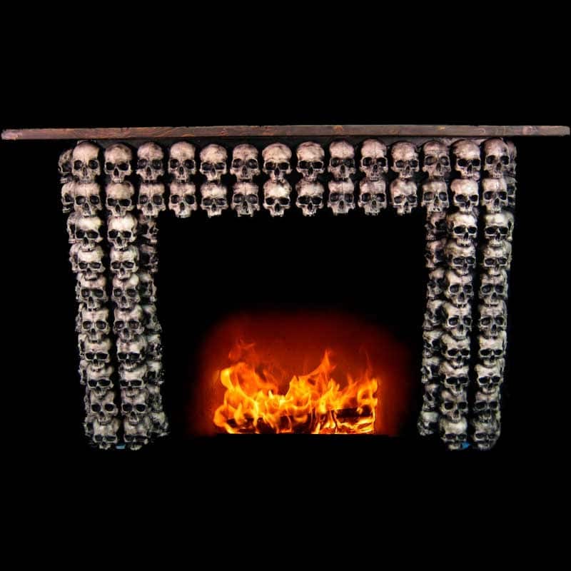 SKULL FIREPLACE RELIEF