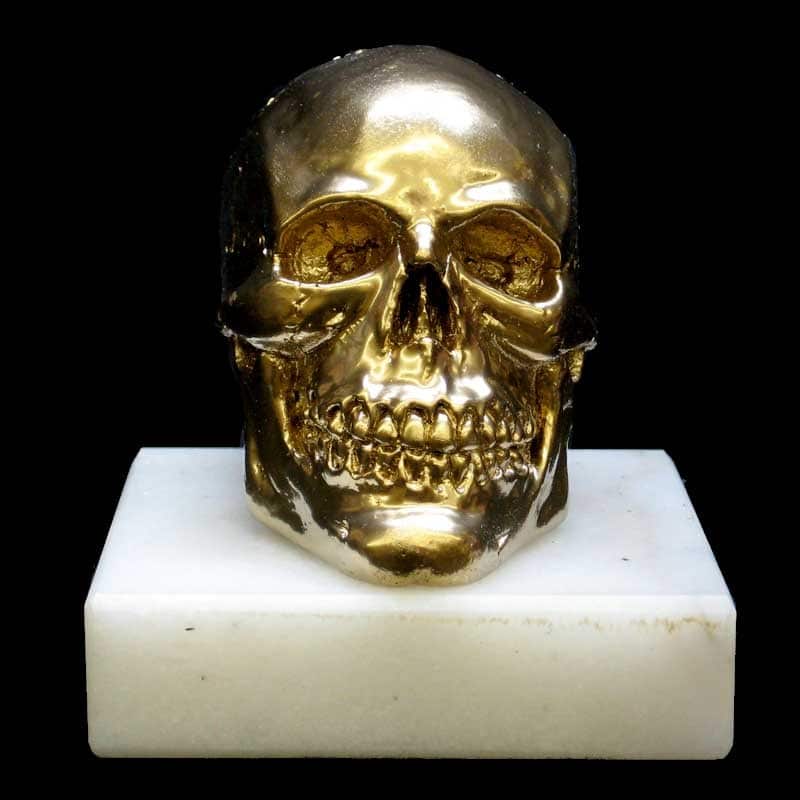 SMALL SKULL HAUNT AWARD-GOLD FINISH