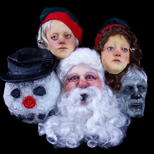 HANGING HEADS- SET OF 5 – XMAS